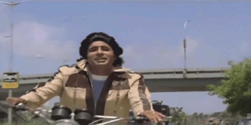 Forty-something always pretends he's Amitabh when riding a bicycle
