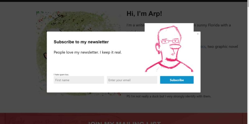 The best free Mailchimp popup
