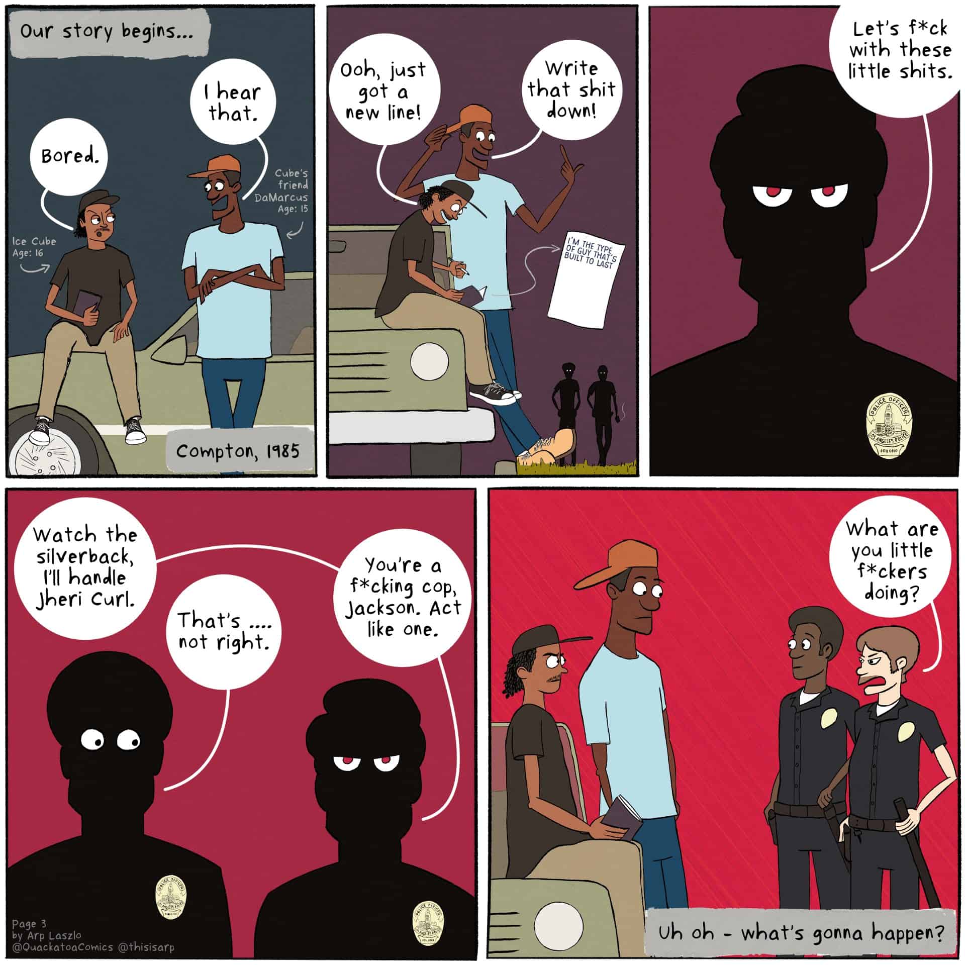 The Rapper's Foot page 3 - the story begins